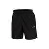 Мужские шорты прямого покроя с логотипом Li Ning Training Series, черные, со средней талией, с однотонным рисунком AKSL077-4