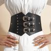 Новый эластичный пояс женский широкий заклепочный панк-стиль декоративный пояс с юбкой модный и универсальный эластичный пояс