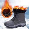 Winter New Warm Snow Boots High-top Large-size Velvet Women's Boots Outdoor Hiking Couple Non-slip Hiking Shoes