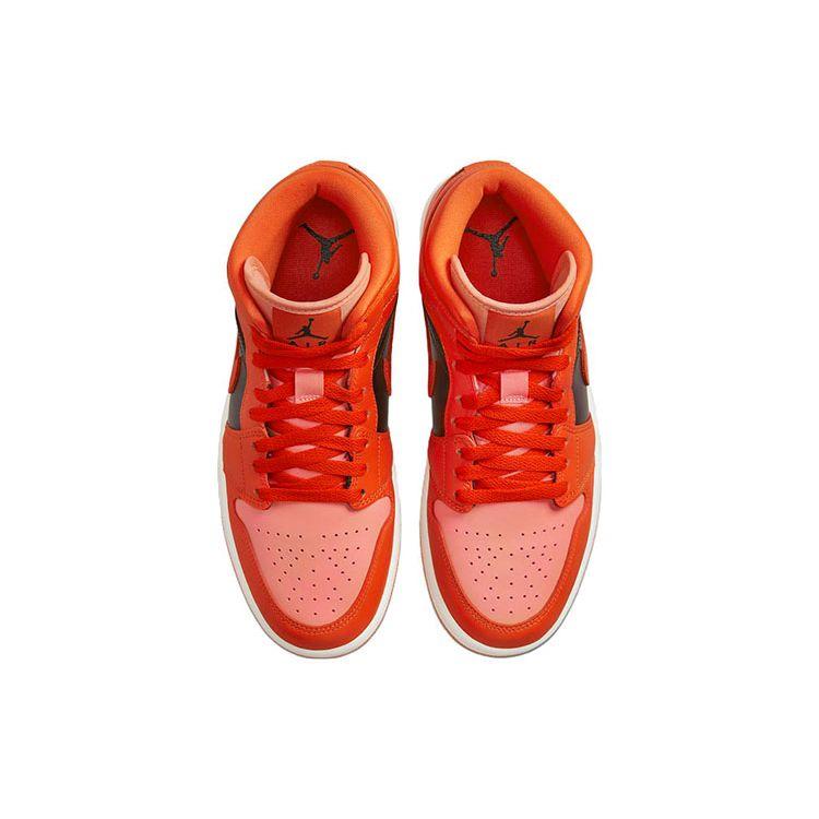 Air Jordan 1 Mid SE Rush Оранжевые женские кроссовки Crimson-Bliss DM3381-600