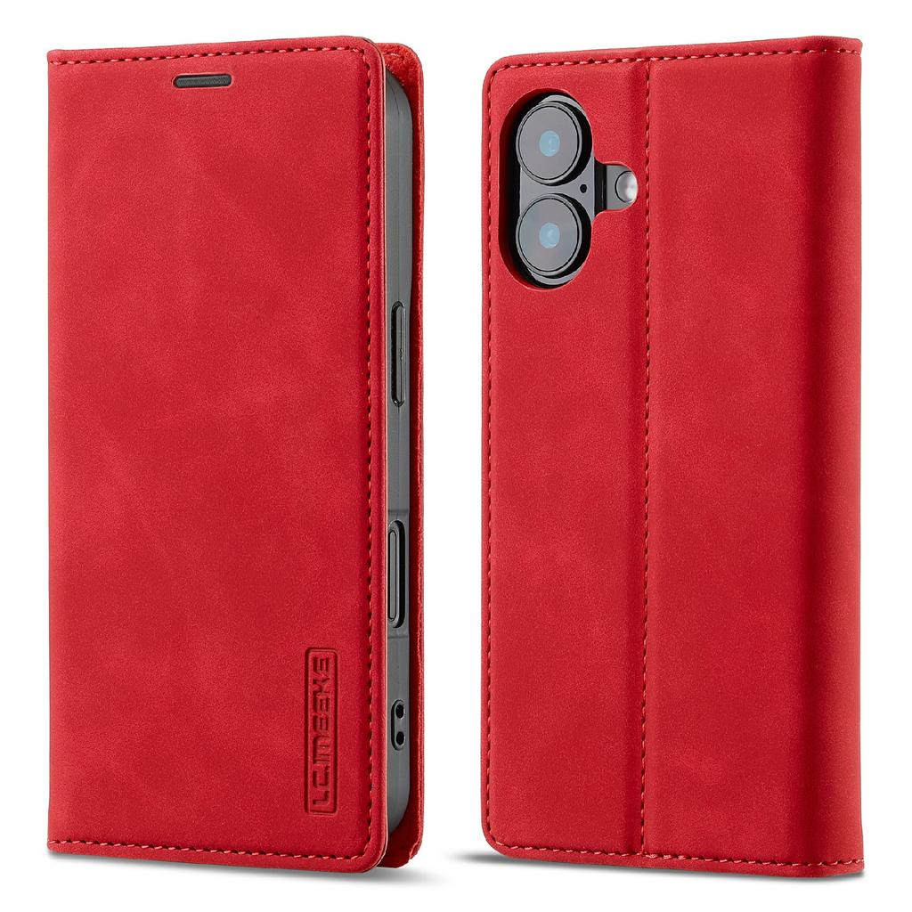 LC.IMEEKE For iPhone 17 Case Wallet Microfiber Leather Phone Cover