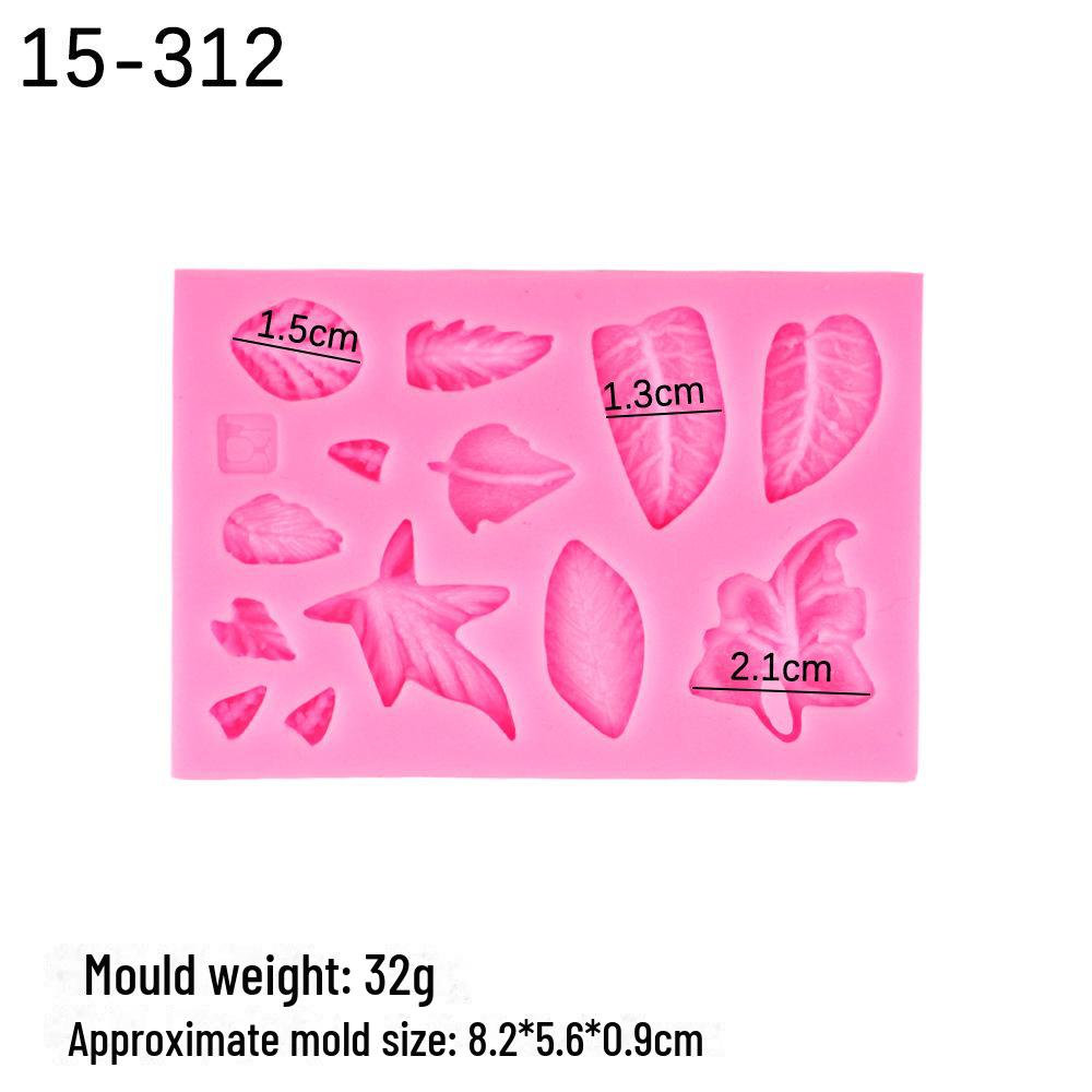 Large & Small Leaf Shaped Christmas Tree Fondant and Chocolate Mold