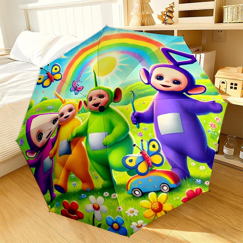 Tele-tubbies Celebration Umbrella 8-Frame for Travel, camping, Casual Lightweight Portable Umbrella, Essential for every family Holidays Gift