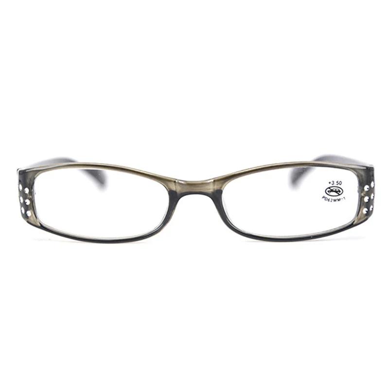 Fashion Reading Glasses Women Diamond Resin Reading Eyeglasses Rhinestone Glasses Eyewear Readers Diopter +1.0 To +3.5