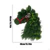 Horse Head Christmas Wreath Ornaments Xmas for Hotel Fireplace Office