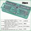 Tap and Die Wrench 20pcs Metric Tap Wrench Pro Set M6-m12/m3-m12 Nuts Bolts Alloy Metal Hand