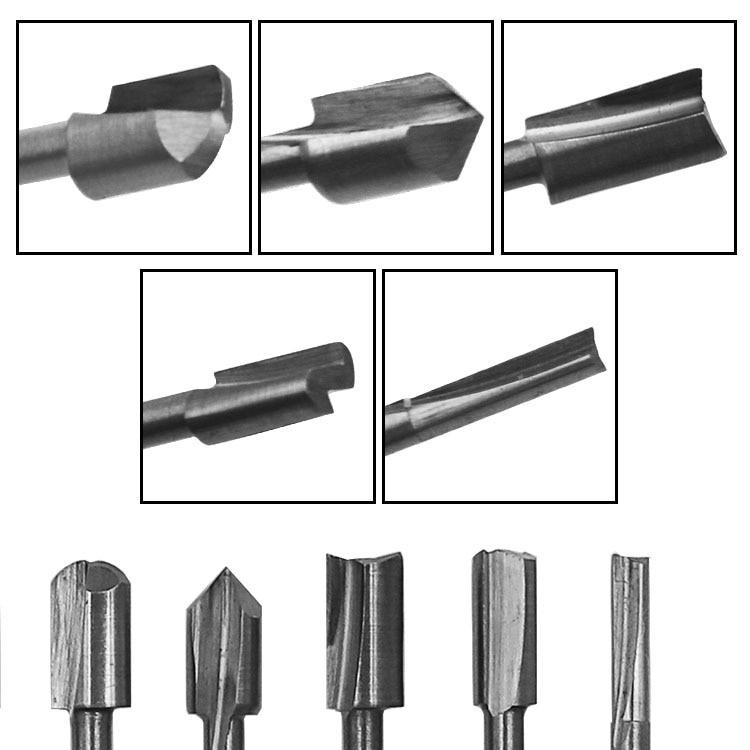 HSS титановый фрезерный роторный фрезерный станок для напильника, резьба по дереву, резной нож, резак, инструменты, аксессуары, хвостовик 3 мм, мини фрезы из быстрорежущей стали