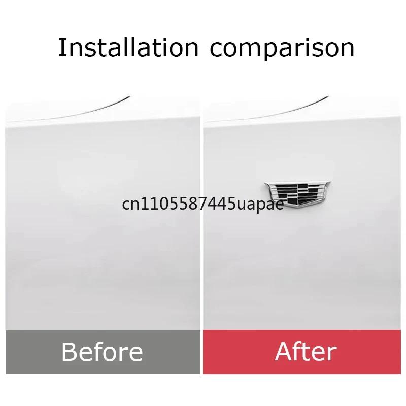 Metal Chrome Car Side Body Emblem for Cadillac STS CT5 CT6 BLS Escalade ATS CTS SRX XTS STS DTS XT5 Rear Trunk Decorative Badge