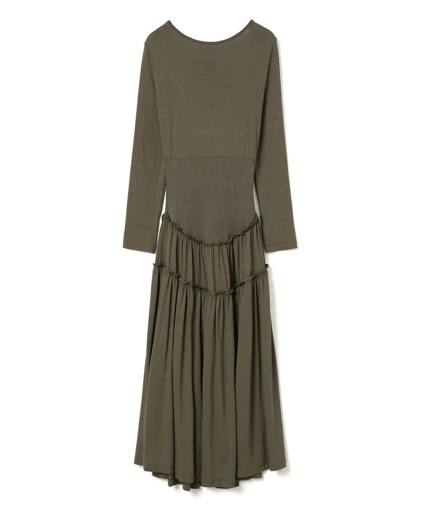 Milo Woman Jersey Shirred Maxi Dress [Brown]