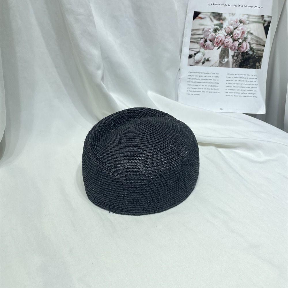 Fedoras Straw Pillbox Hat Elegant Sun Hat Vintage Fedora Hat Wedding Party