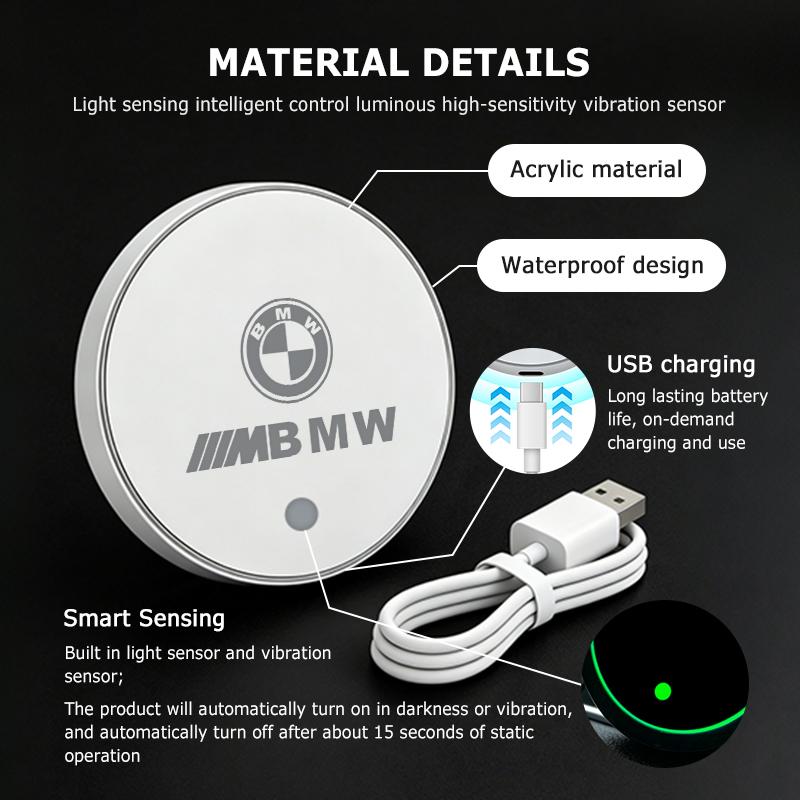Car Triangle Window Induction Light Auto Interior Decoration Lamp For BMW Performance M E87 E30 E46 E28 F35 G20 E93 F20 X3 X VM4