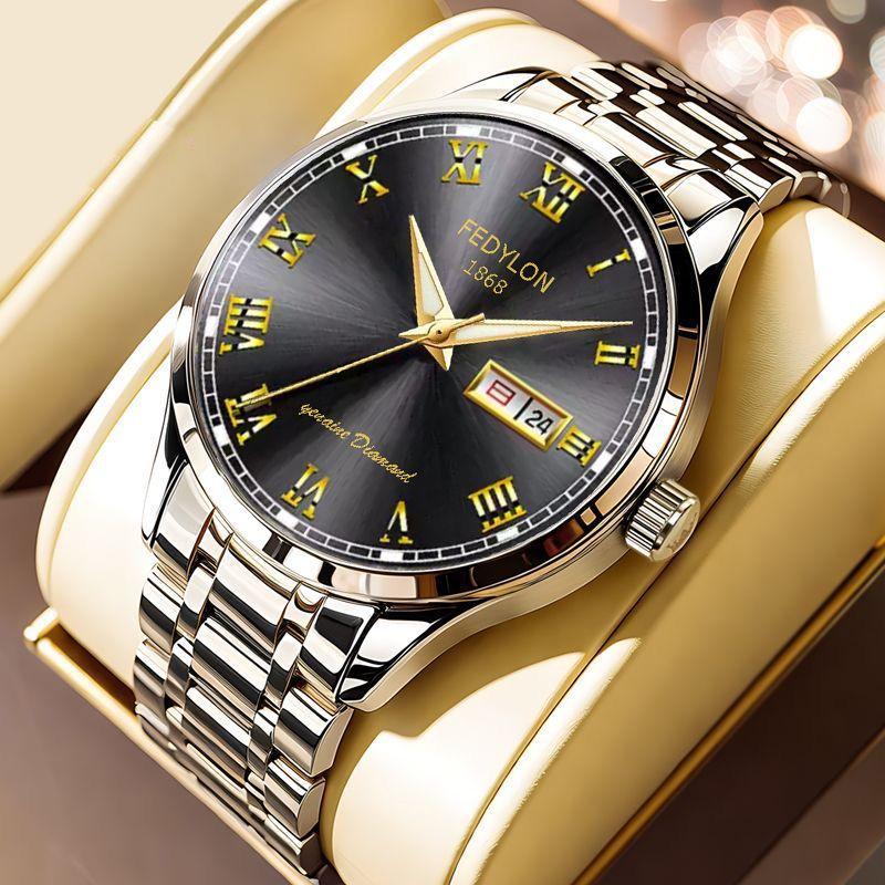 Мужские часы Мужские часы кварцевые знаменитые студенческие часы со стальным ремешком водонепроницаемые полностью автоматические мужские часы модель