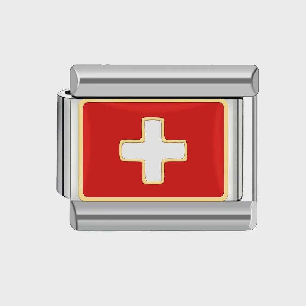 9MM Italian Charm Bracelet: Summer Flag Series DIY Fashion