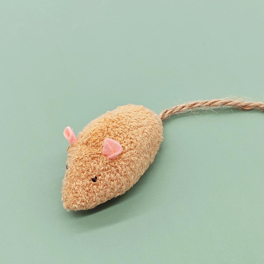 Плюшевая игрушка-мышь с кошачьей мятой, интерактивная, самоиграющая, износостойкая