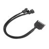 CRJ 15-Pin Male SATA to 1/2 Fan Sleeved Power Adapter Cable 3 Pin/4 Pin Laptop Motherboard CPU Fan Extension Cable