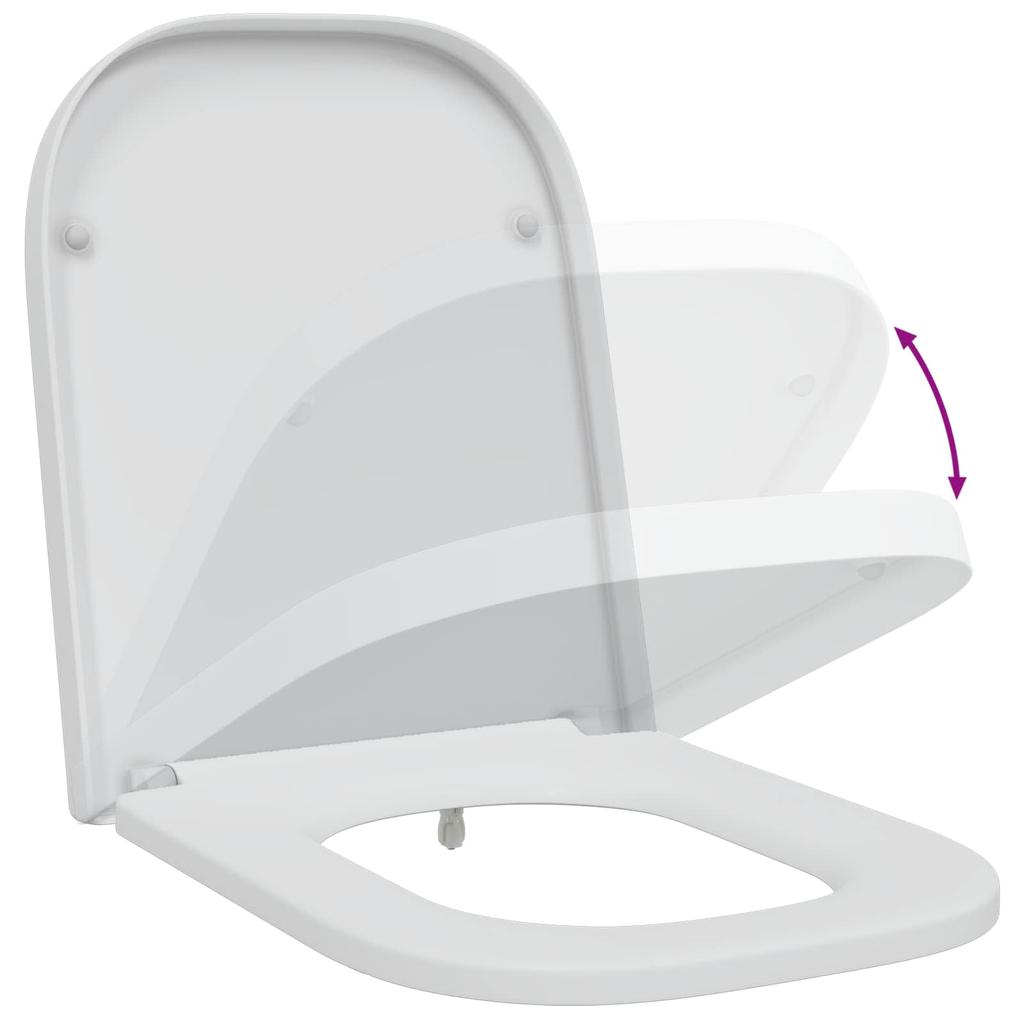 Toilet Seat White 47.5 x 35 x 3.6 cm Duroplast