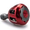 HEIGHTEN 32mm Reel Handle Knob for Shimano Daiwa Universal Type Type Wheel Series (Shimano A) (Daiwa S) (Gunmetal & Red) (516)