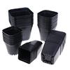 10 Pcs Black Flower Pots Plastic Pots Small Square Pots For Succulent Plants