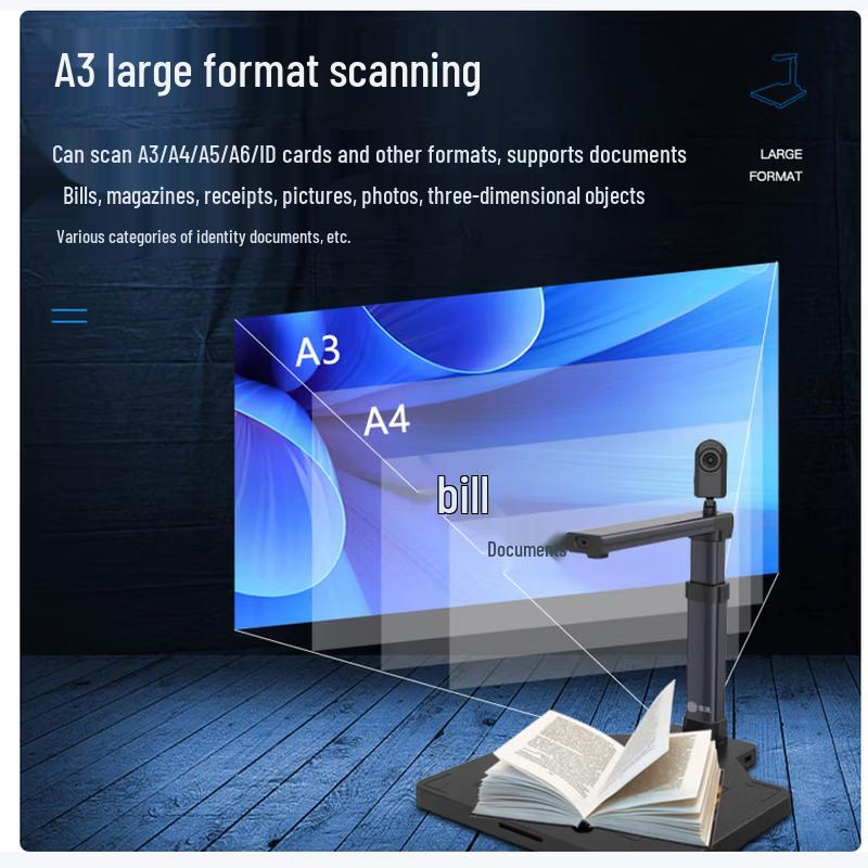 GEPAD 8MP A4/A3 Auto-Focus Document Camera CN plug (adapter included)