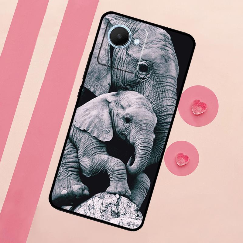 Elephant Baby Nature Case For Realme GT Neo 5 3T 2T 9 11 10 Pro Plus C11 C15 C21Y C25S C30 C31 C33 C35 C53 C55