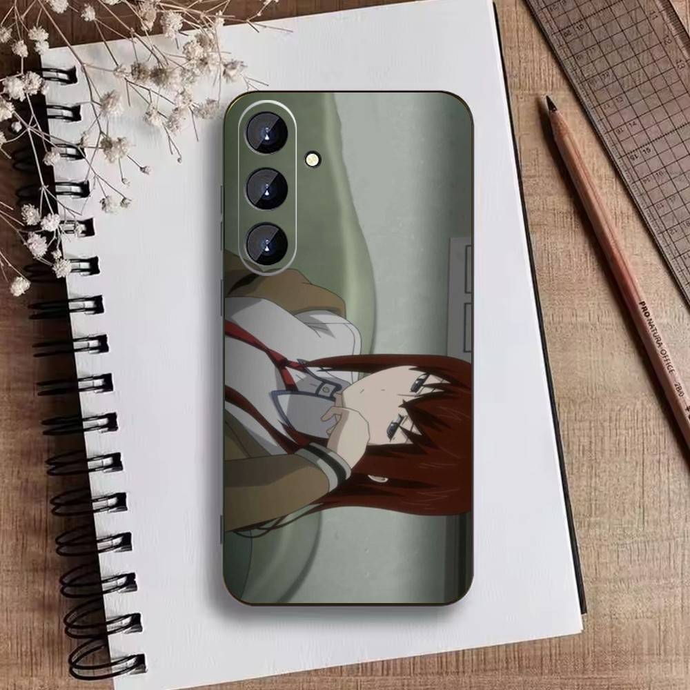 Чехол для телефона A-Okabe Rintaro STEINS DATE для Samsung Galaxy A73, 21, 22, 32, 71, 53, 52, 51, 80, 5G, Мягкий черный чехол