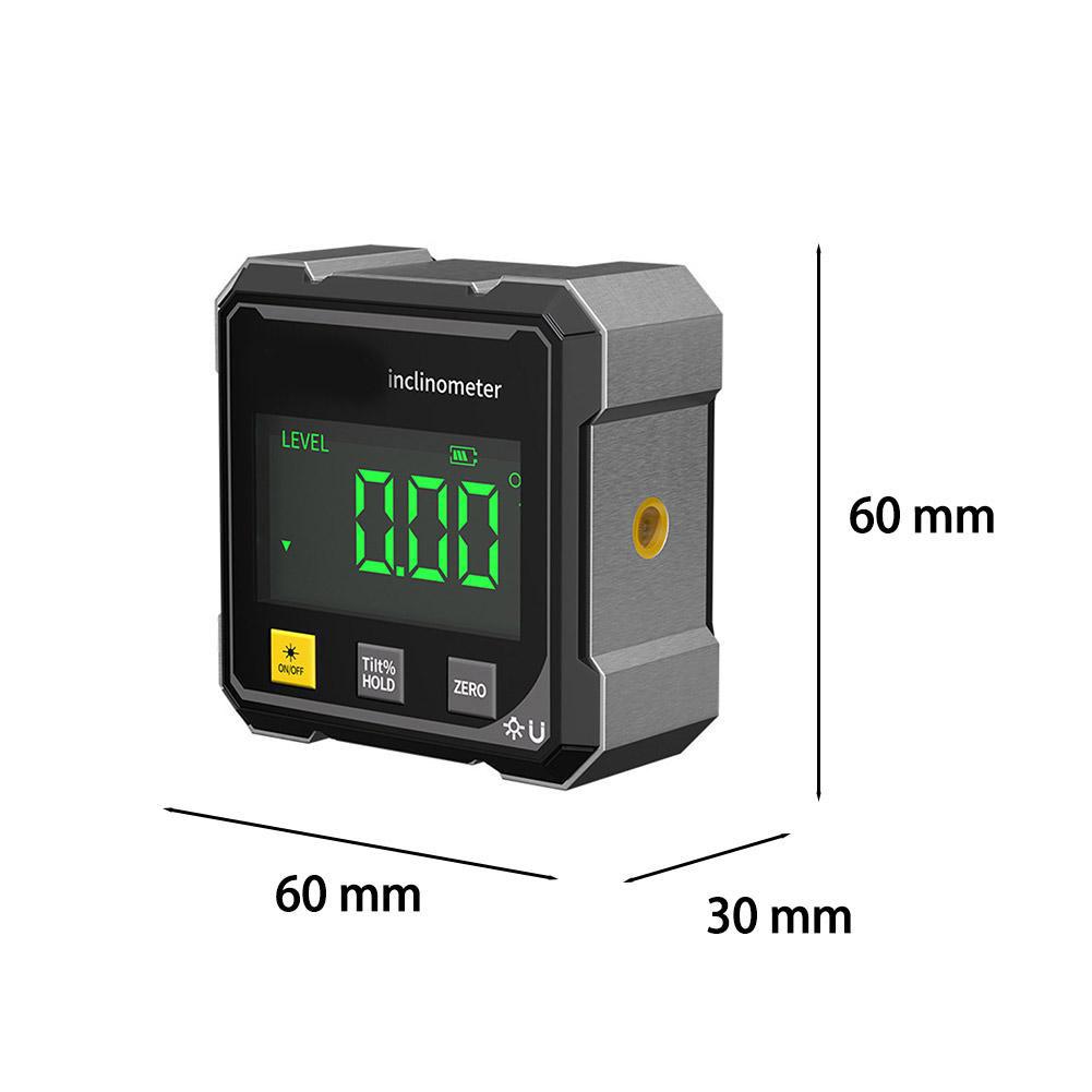 Магнитный цифровой угломер с электронным лазерным уровнем, 360° ЖК-дисплей, электронный транспортир, мини-инклинометр, измерительный инструмент