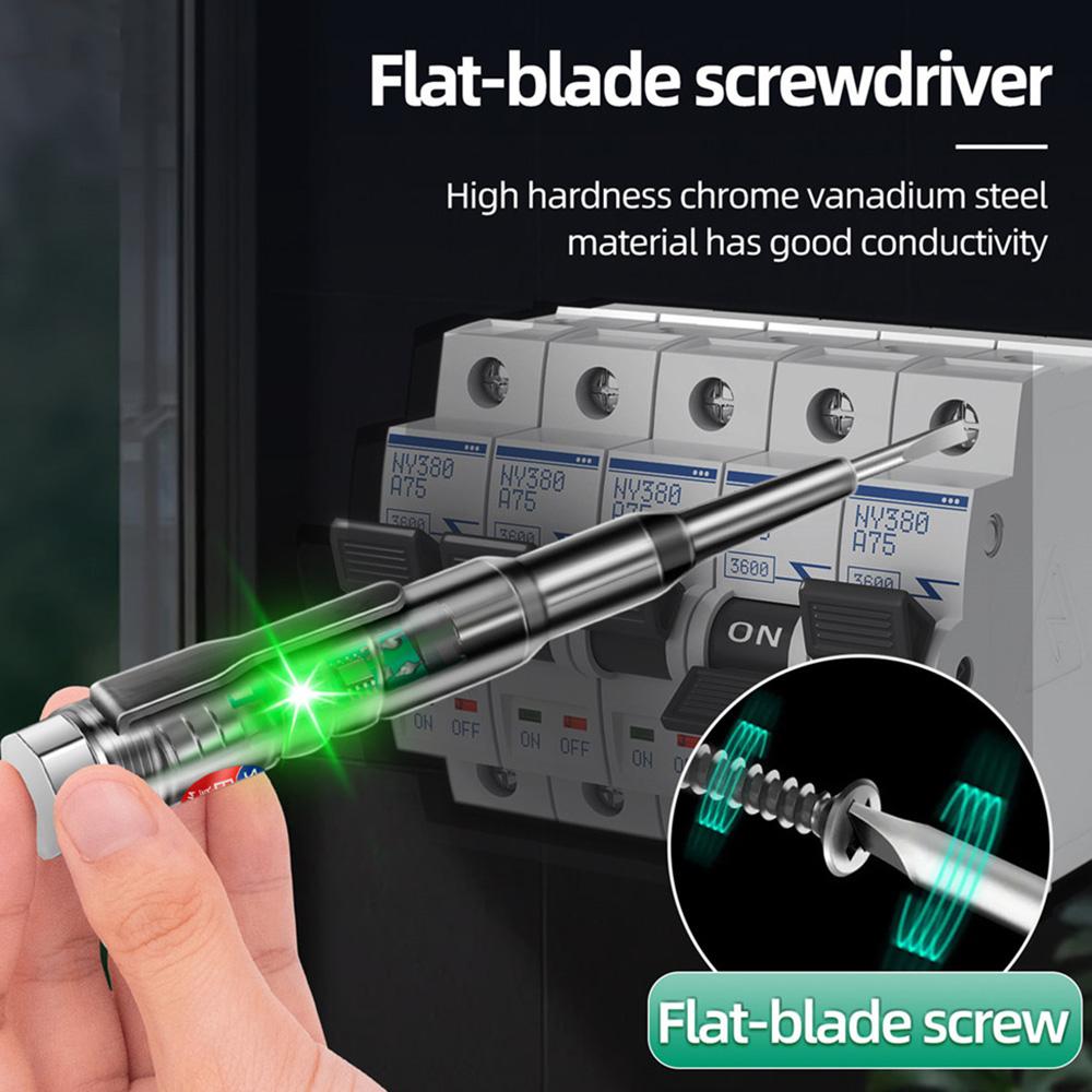 Intelligent Voltage Tester Pen Voltmeter Induction Power Detector Pen Electric Indicator Screwdriver Indicator Tool