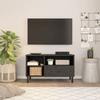VidaXL TV Stand, Television Cabinet with Legs, TV Unit with Storage Living Room, Modern, Black Wood 356836