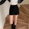 Короткие брюки для женщин весна/лето с высокой талией черные базовые брюки универсальные облегающие узкие сексуальные шорты А-силуэта для ношения на улице