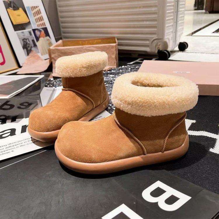 Сноубутсы новые зимние теплые ботинки на толстой подошве Birkenstock короткие ботинки осенние и зимние утолщенные хлопковые ботинки