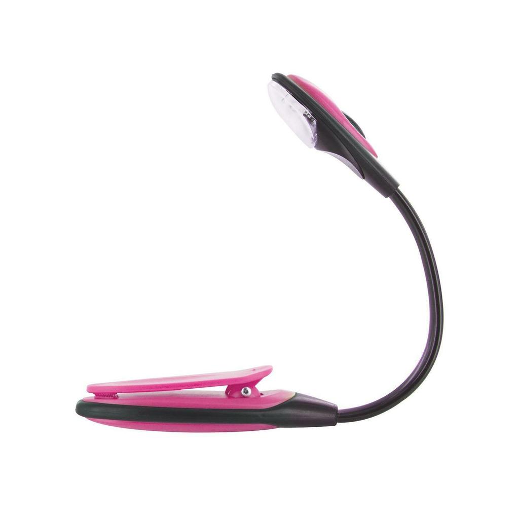 Clip Lamp For Reading, Pink, Adjustable Light Angle