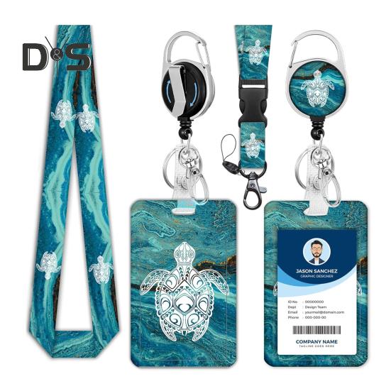 Держатель для удостоверения личности с ремешком для учителя, вертикальный брелок для бейджа и брелок для медсестры, учителя, сотрудника службы безопасности