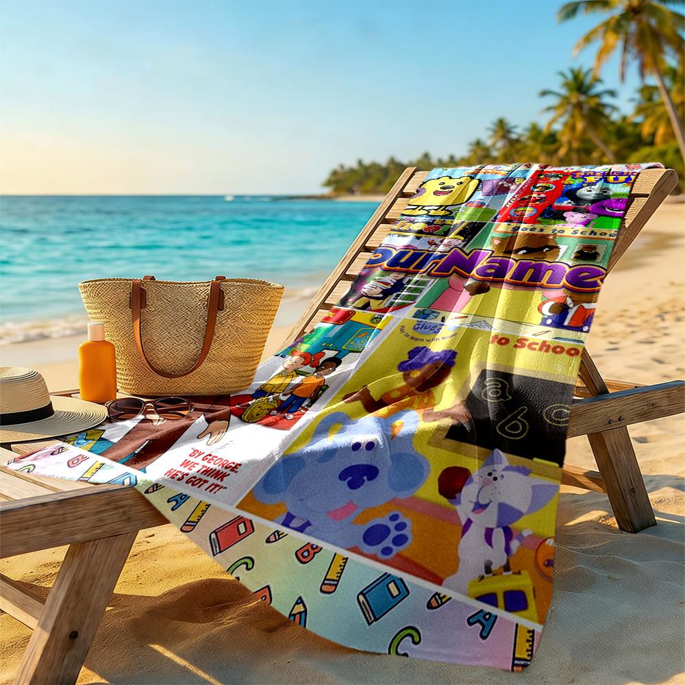 Wow! Wow! Wubbzy Personalized Name Beach Towel Soft Durable Quick-Dry