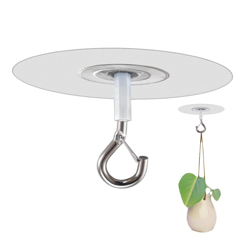 Self-Adhesive Water Resistant Ceiling Hooks Home Decoration Tools for Plants, Wind Chimes, Decorations, Lights, Balloons