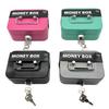 Metal Cash Box Mini Safe Lock Box Money Bank Metal Coin Bank Security Box Sturdy Cash Portable For Kids Coin Collection