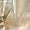 1 шт. NAPEARL, современная имитация льна, тюлевая занавеска с цветочным узором, прозрачная занавеска для окна для домашнего декора
