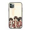 Мягкий черный чехол W-30 Anime Attack on Titan для iPhone 11 12 13 14 15 6 7 8 X XS Pro Max XR Samsung S21 S22 S23 S24 FE Ultra S8 Plus
