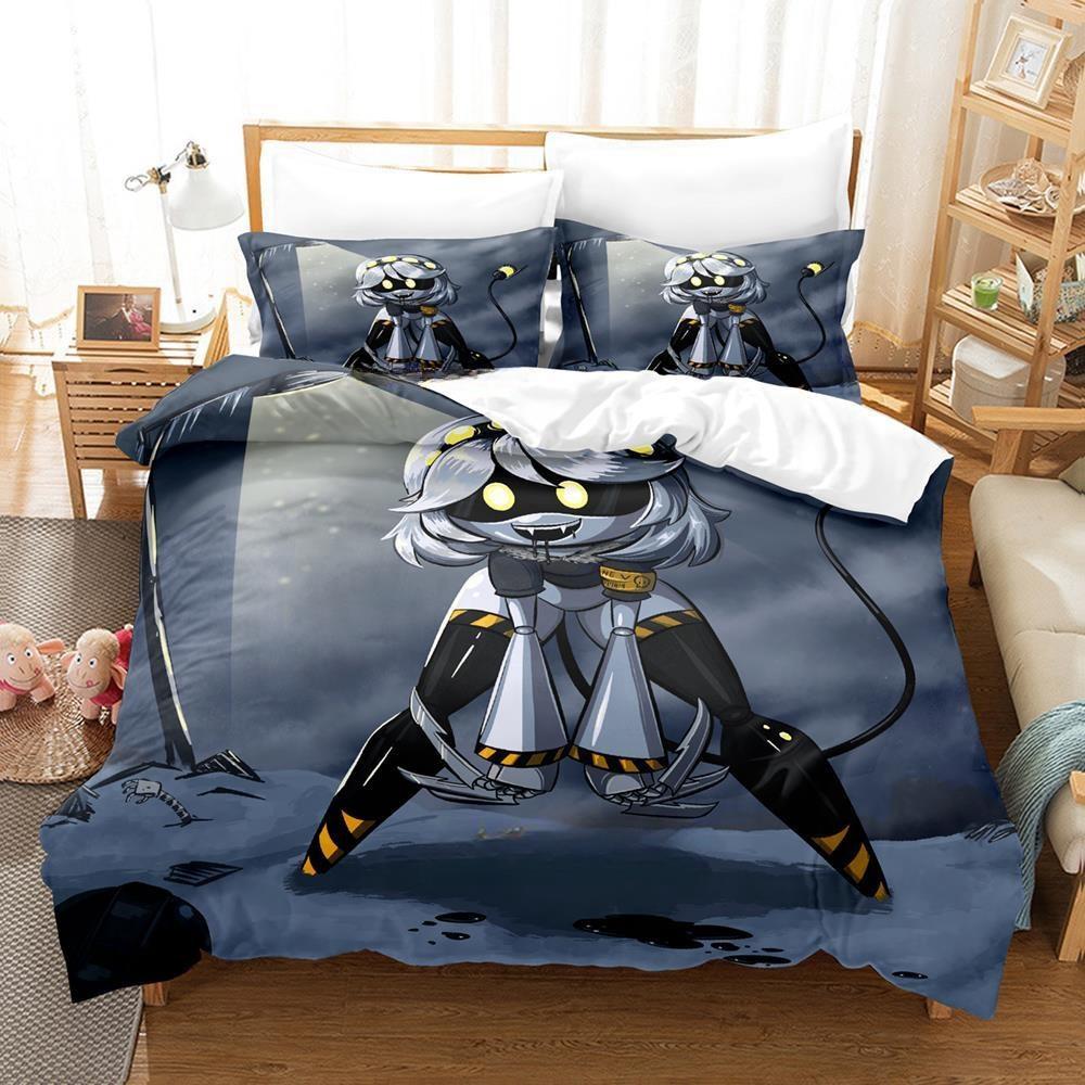 Fashion 3D Printing Anime Murder Drones Bedding Set Cartoon Three-piece Set Adult Kid Bedroom Duvet Cover Sets Home Textiles