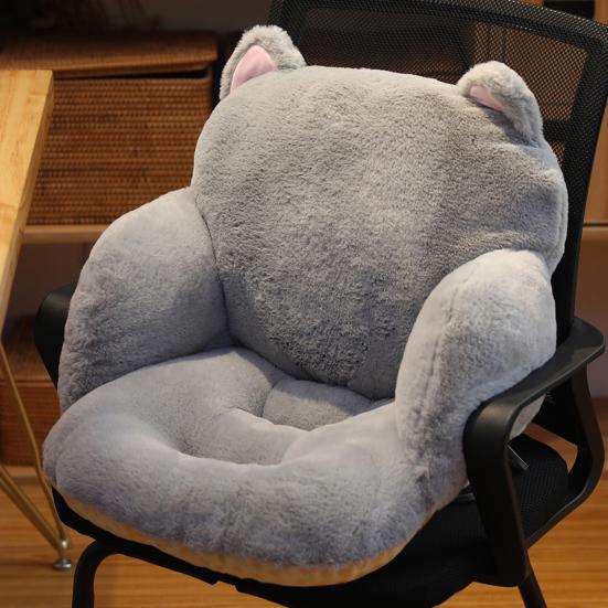 Cute Chair Cushion Comfy Plush Seat Cushion with Backrest Non-Slip Floor Pillow Tatami Seat Pad for Office Lazy Sofa Bedroom