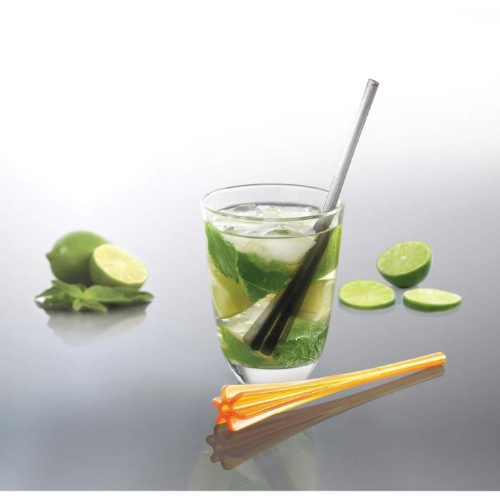 Mélangeurs à cocktails - MASTRAD - F01156 - Lot de 6 - 3 en 1 - Couleurs assorties