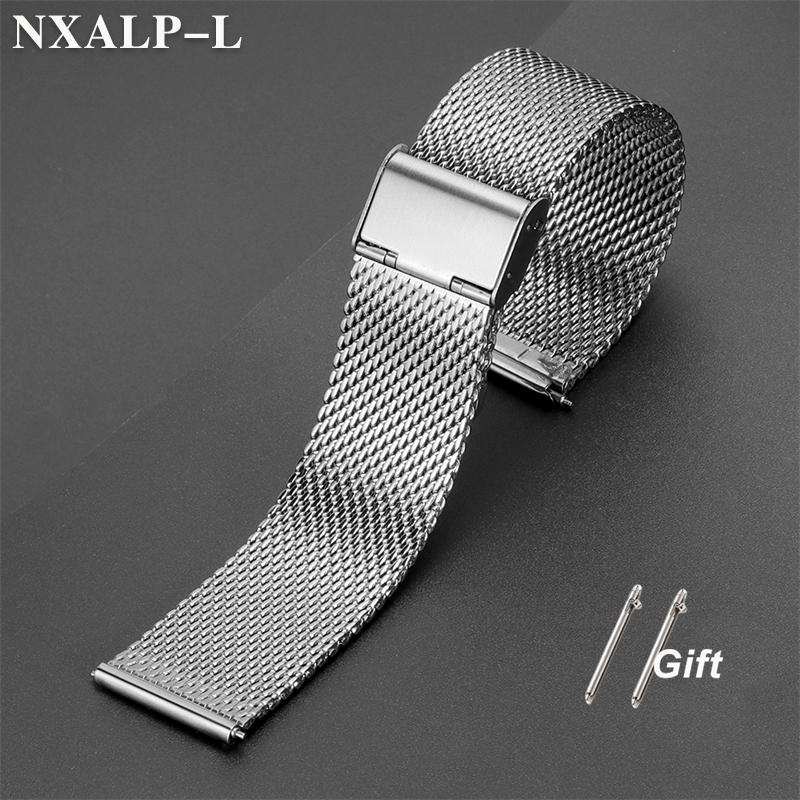Ремешок для часов из миланской сетки из нержавеющей стали 0,8 мм 18 мм 20 мм 22 мм Металлический браслет Ремешок толщиной 2 мм для DW для Omega