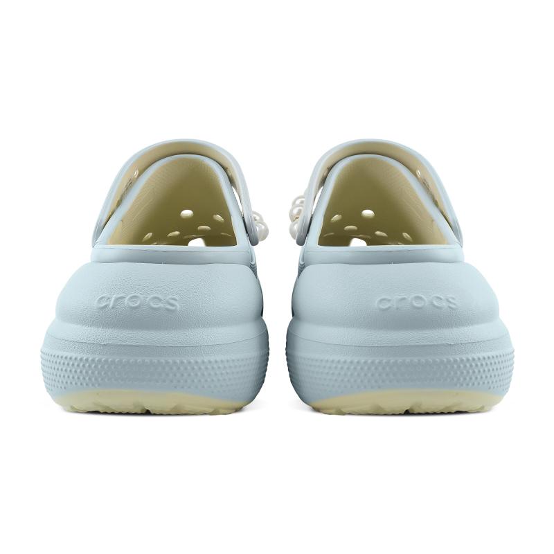 Crocs Crush Clog Spring Butterfly Letter EVA Butterfly Deconstructed Natural Fresh Pearl Decorative Buckle Hole Shoes Unisex Light Blue