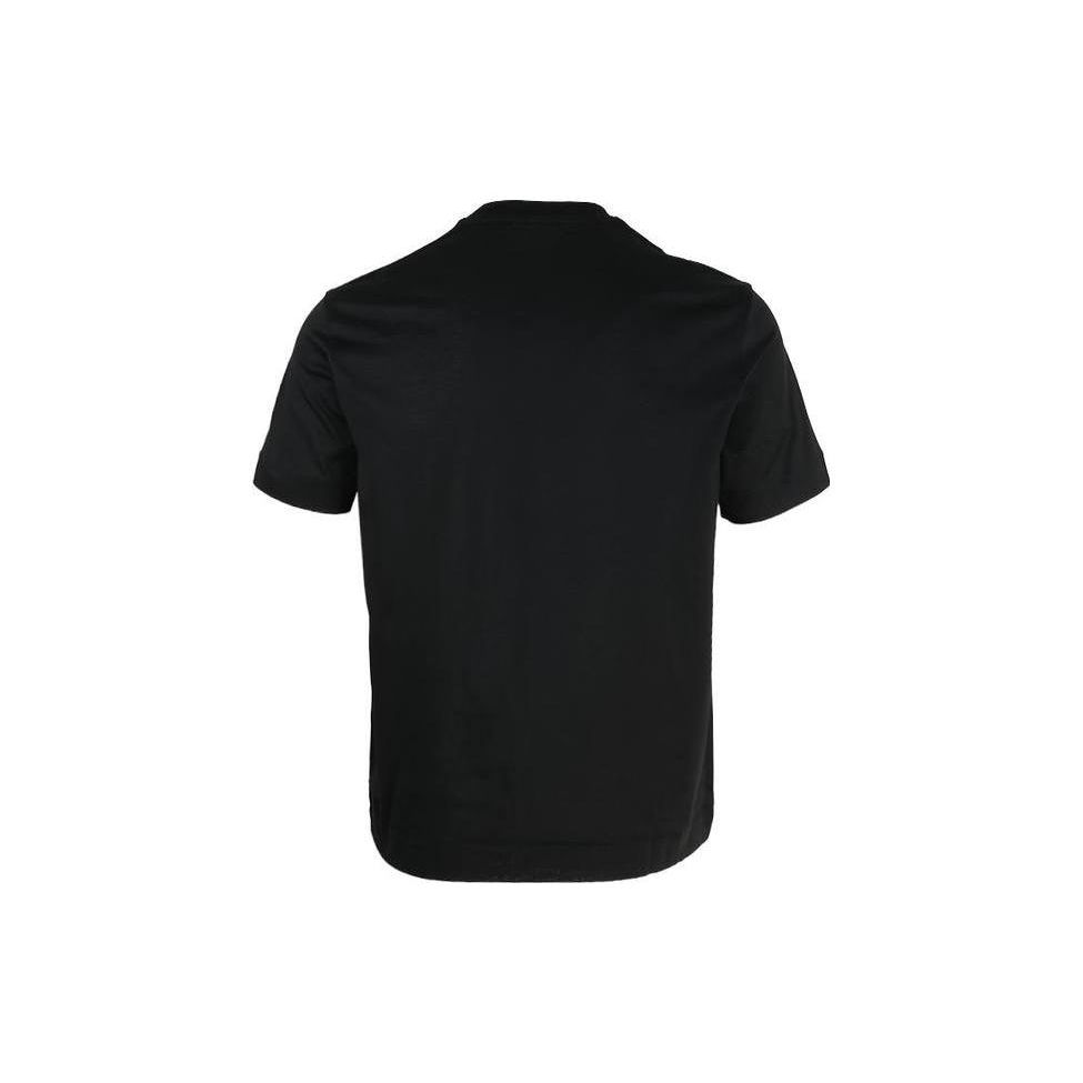 Emporio Armani Мужская футболка с коротким рукавом и вышивкой логотипа SS23 Черный 3R1TZ3-1JSAZ-0999