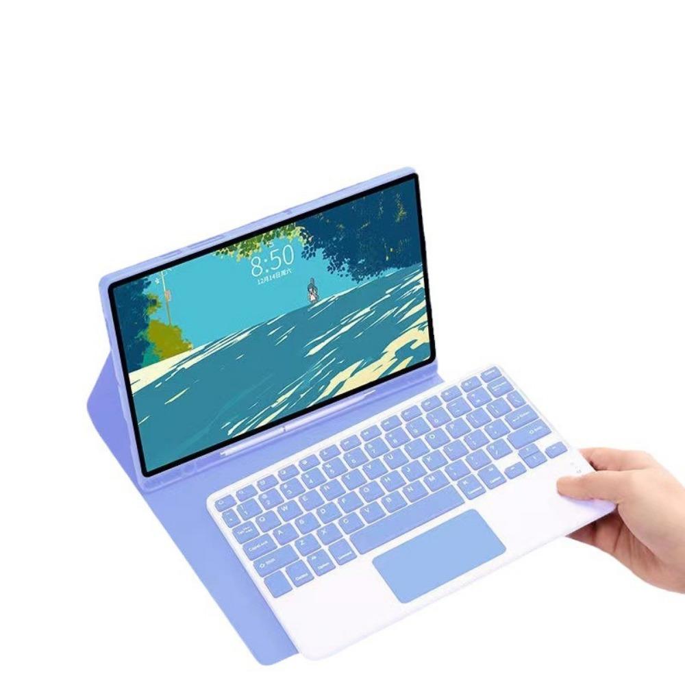 Кожаный чехол-клавиатура для iPad 10.2 Pro 11, съемная Bluetooth-клавиатура, мышь, защитная обложка, тач