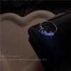 New trendy fresh and sweet super flash zircon leaf ring female, personalized flower opening adjustable index finger ring