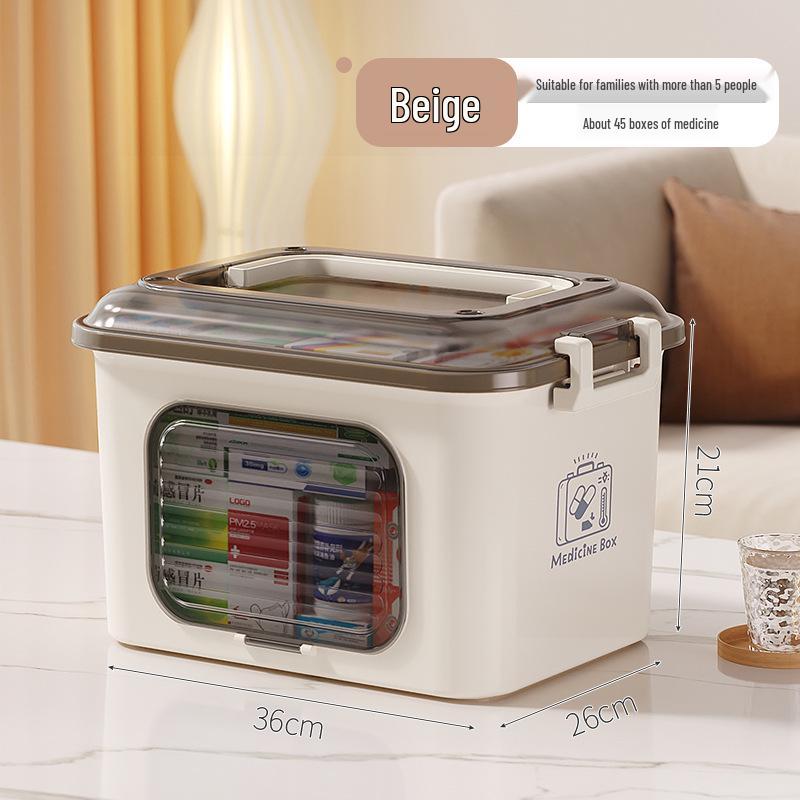 Extra Large Multi-Layer Medicine Storage Box for Family and Kids' First Aid