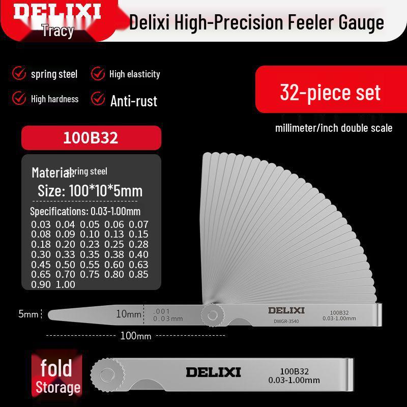 Высокоточный набор щупов из нержавеющей стали - Щуп для измерения толщины клапана и свечи, Бесплатная доставка