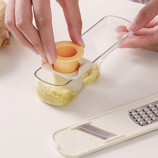 Мини-овощерезка с защитой для рук, лезвия из нержавеющей стали, 3-в-1: нарезка, шинковка, измельчение, маленькая овощерезка-кубиками