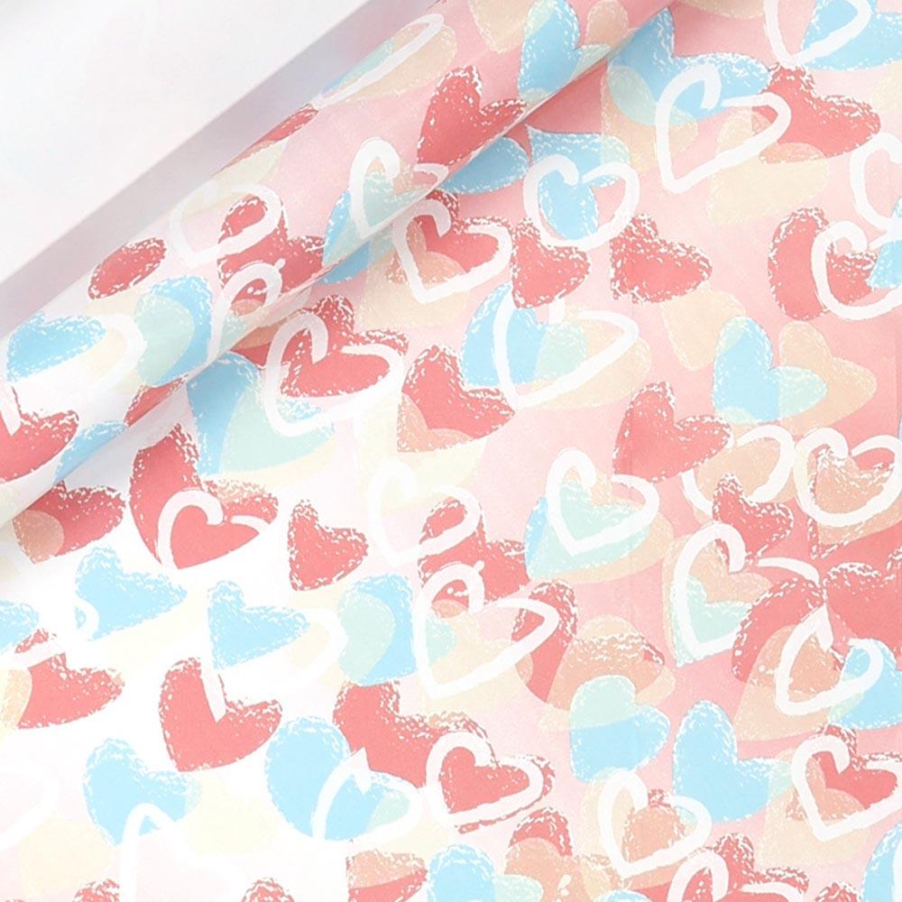 300*43cm 1 Roll Wrapping Paper Rainbow Polka Dots Star Gift Packaging Paper DIY Craft Paper Festival Birthday Gift Decor Paper