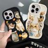 Милый Чехол Кошка для iPhone 13 17 Air 12 8 15 Plus 11 14 XR 16 Pro Max Мягкий Чехол для Телефона